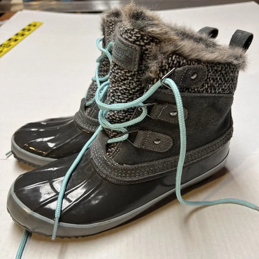 Khombu Faux Fur Winter Snow Rain‎ Boots Water Repellent Women's SZ 9